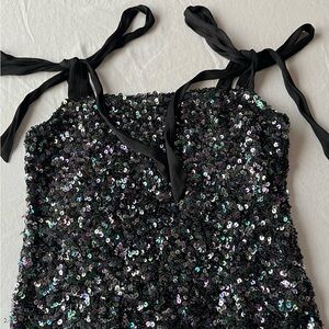 Free People, Intimately Black Sequin Top, XS